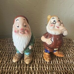 Vintage Ceramic Dwarf Figurines - Set of 2